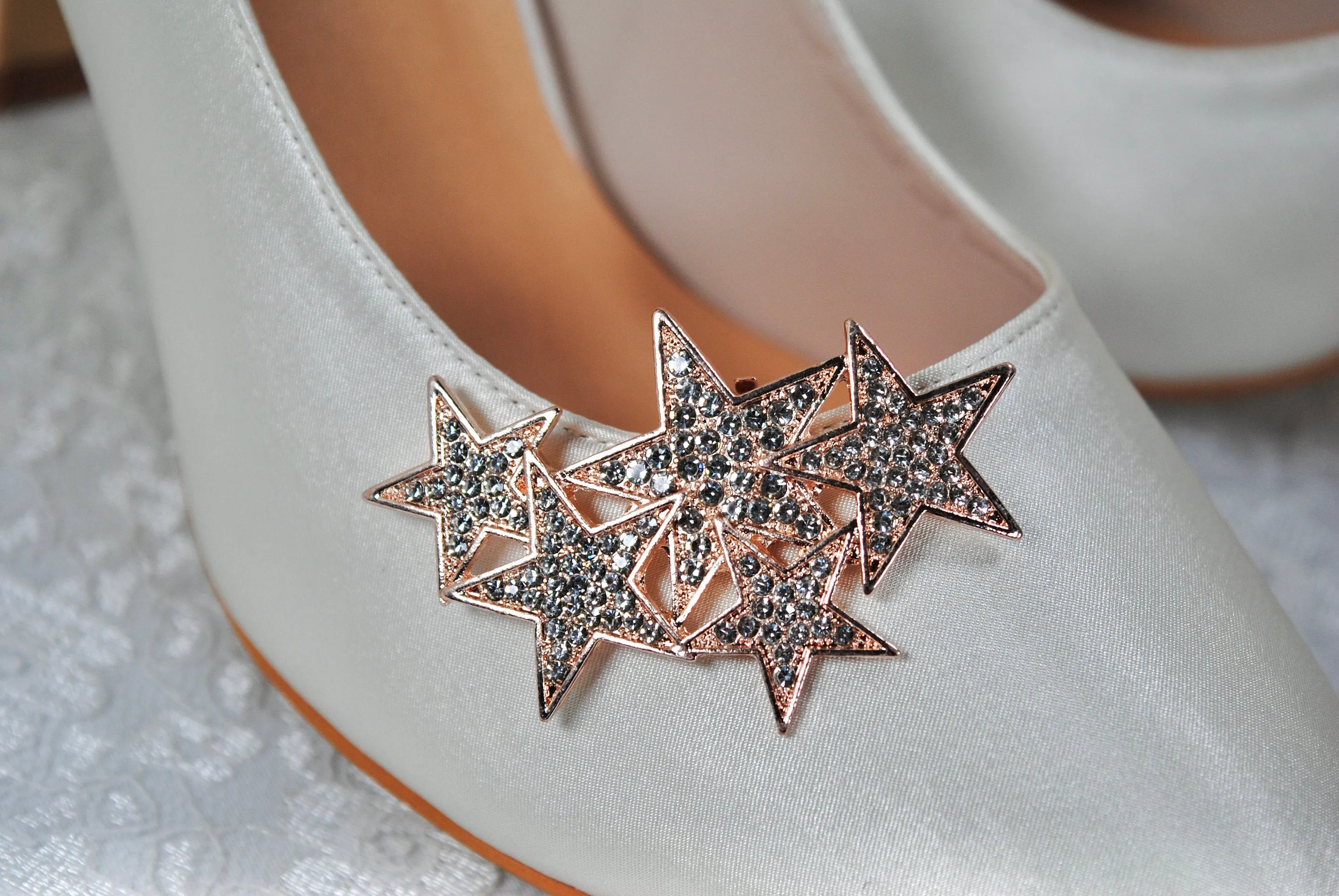 Star Shoe Clips - Silver or Rose Gold