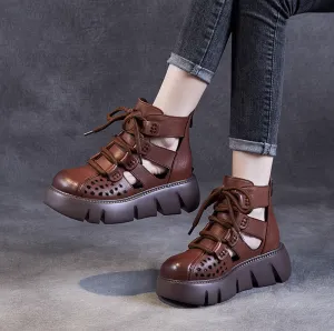 Summer breathable high top casual orthopedic boots