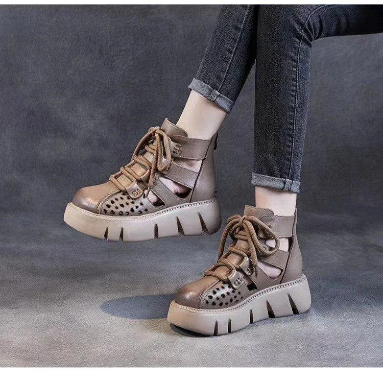 Summer breathable high top casual orthopedic boots