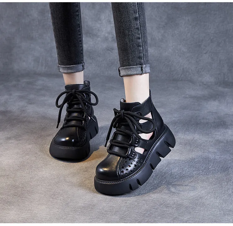 Summer breathable high top casual orthopedic boots
