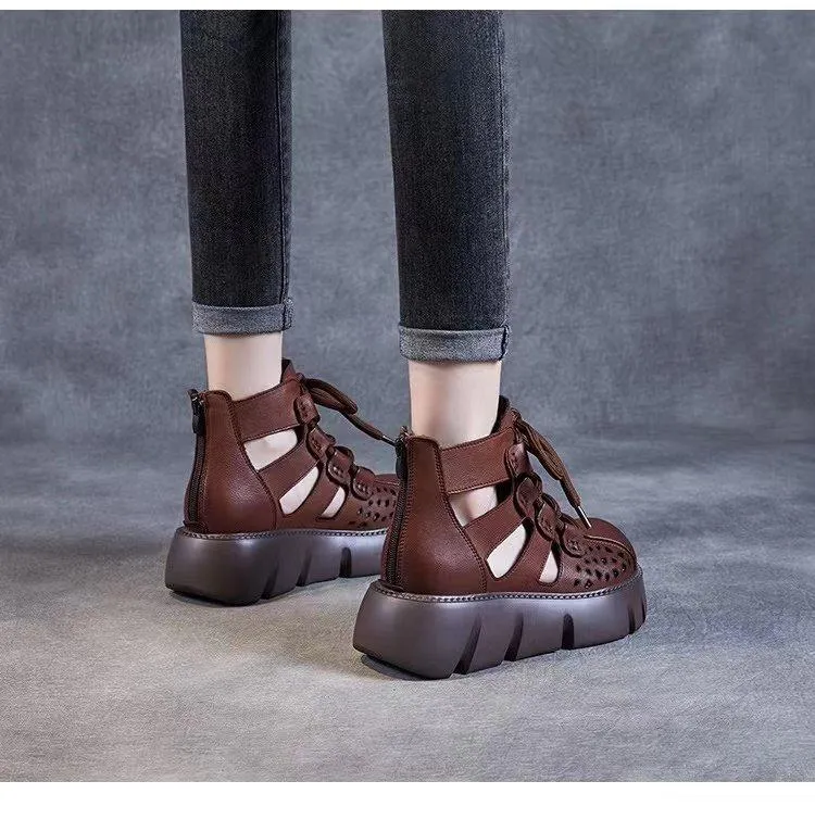 Summer breathable high top casual orthopedic boots