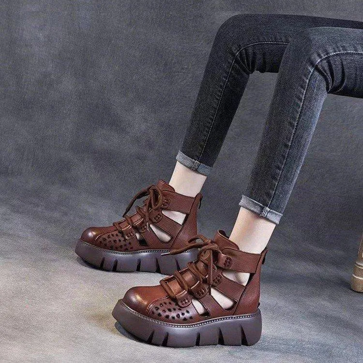 Summer breathable high top casual orthopedic boots