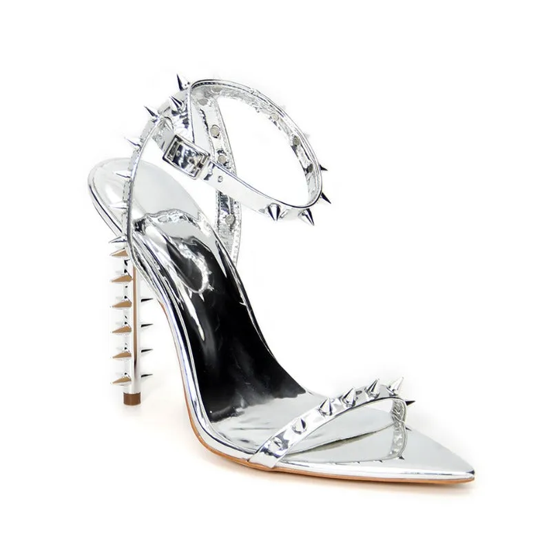 Summer One Strap Open Toe Stiletto Pointed Toe Sandals