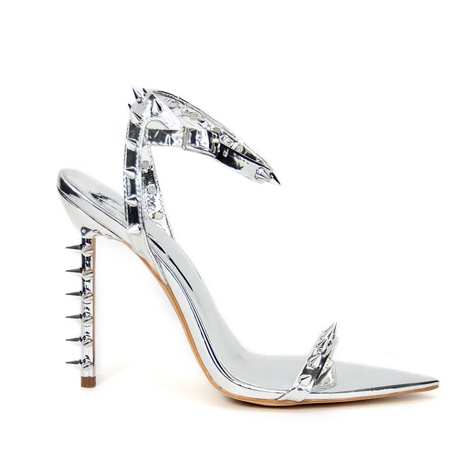 Summer One Strap Open Toe Stiletto Pointed Toe Sandals