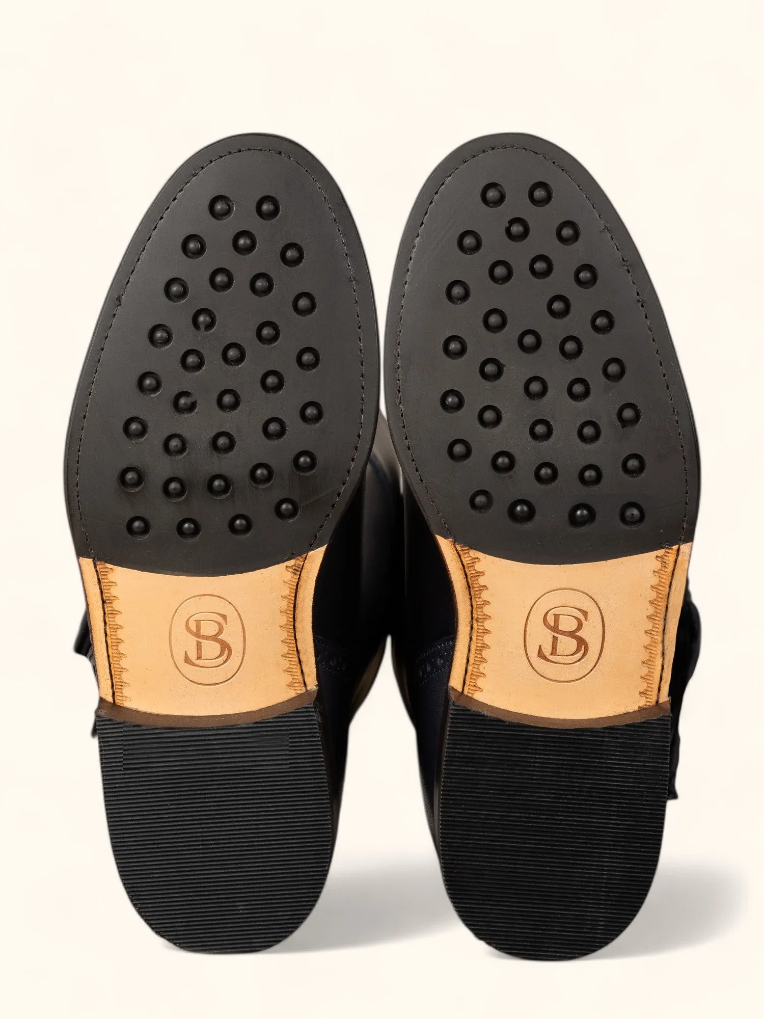 Tall Spanish Boots - Navy Leather