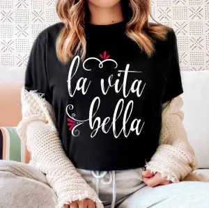 The Bella Vita Good Life World Travel Lover T-shirt | Italy Travel Gift | Unisex Jersey T-shirt