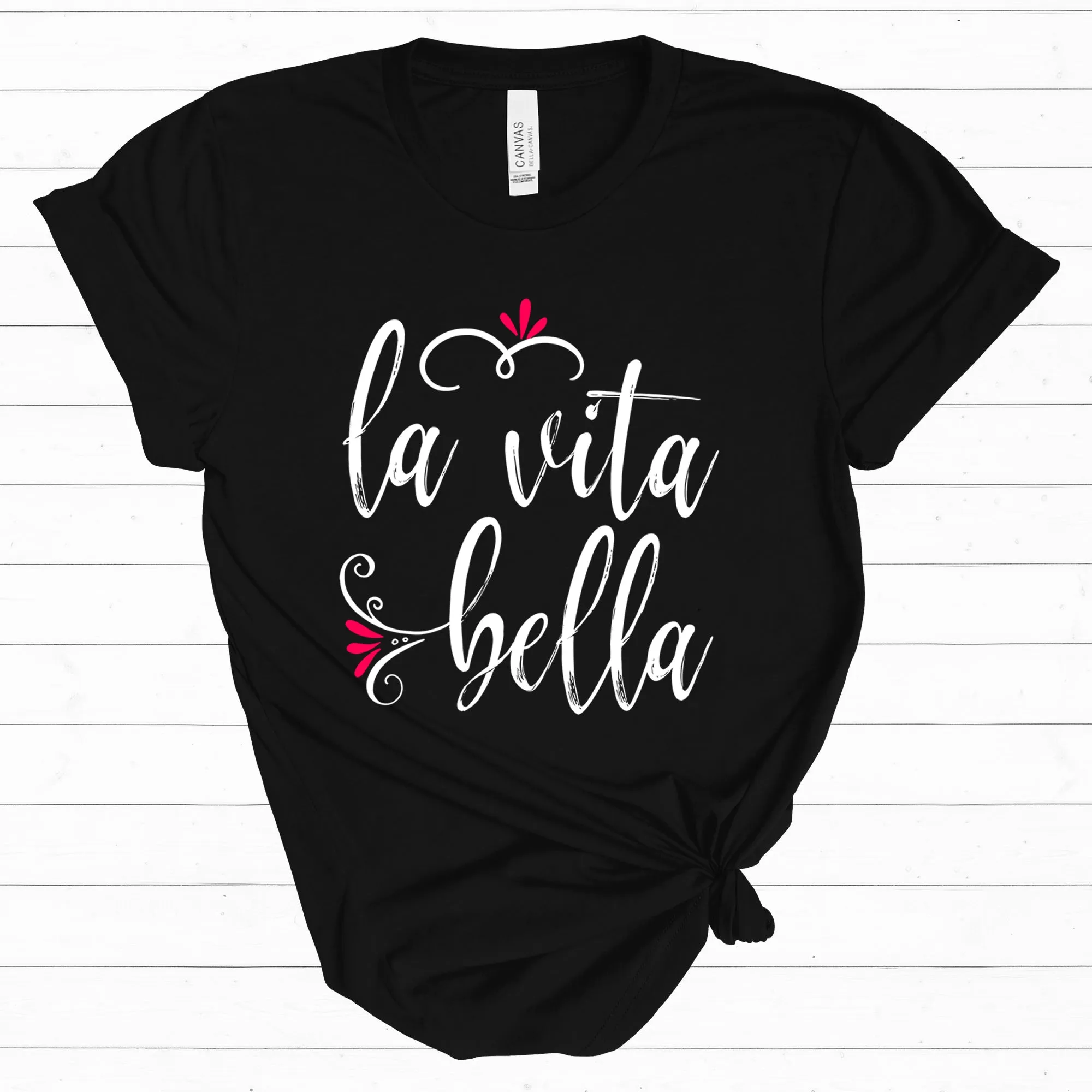 The Bella Vita Good Life World Travel Lover T-shirt | Italy Travel Gift | Unisex Jersey T-shirt
