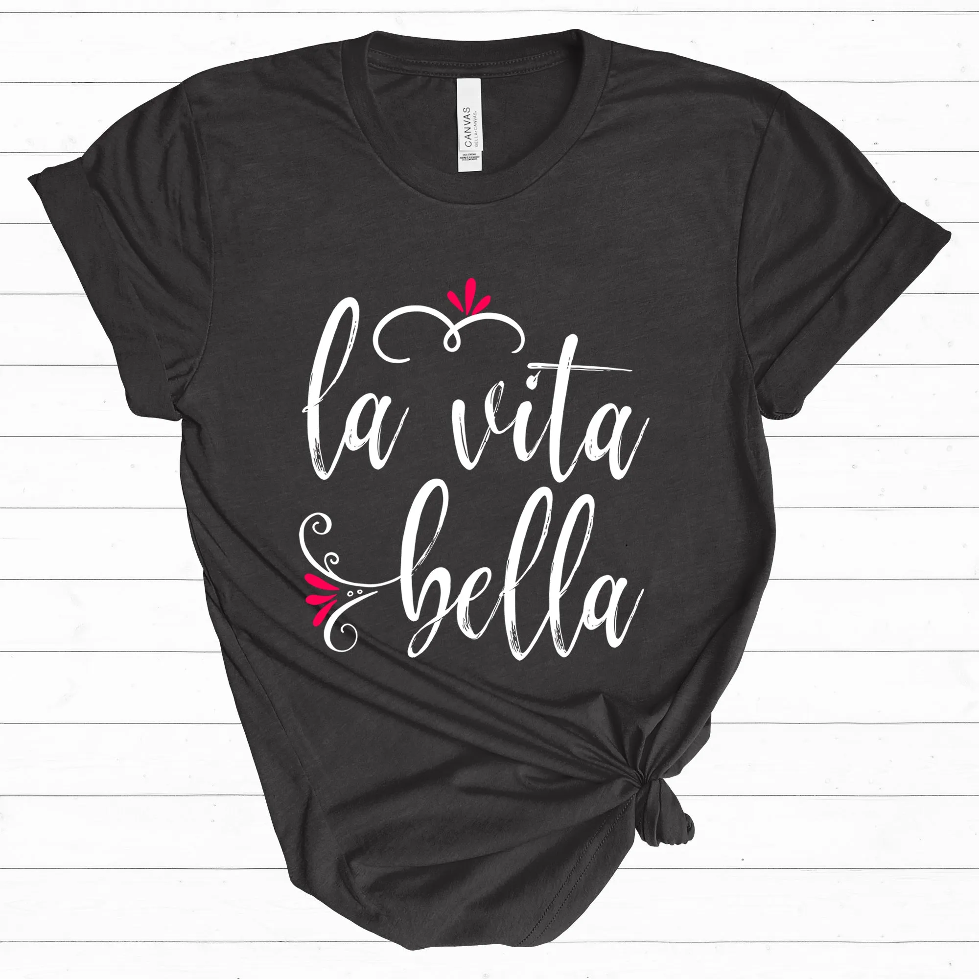 The Bella Vita Good Life World Travel Lover T-shirt | Italy Travel Gift | Unisex Jersey T-shirt