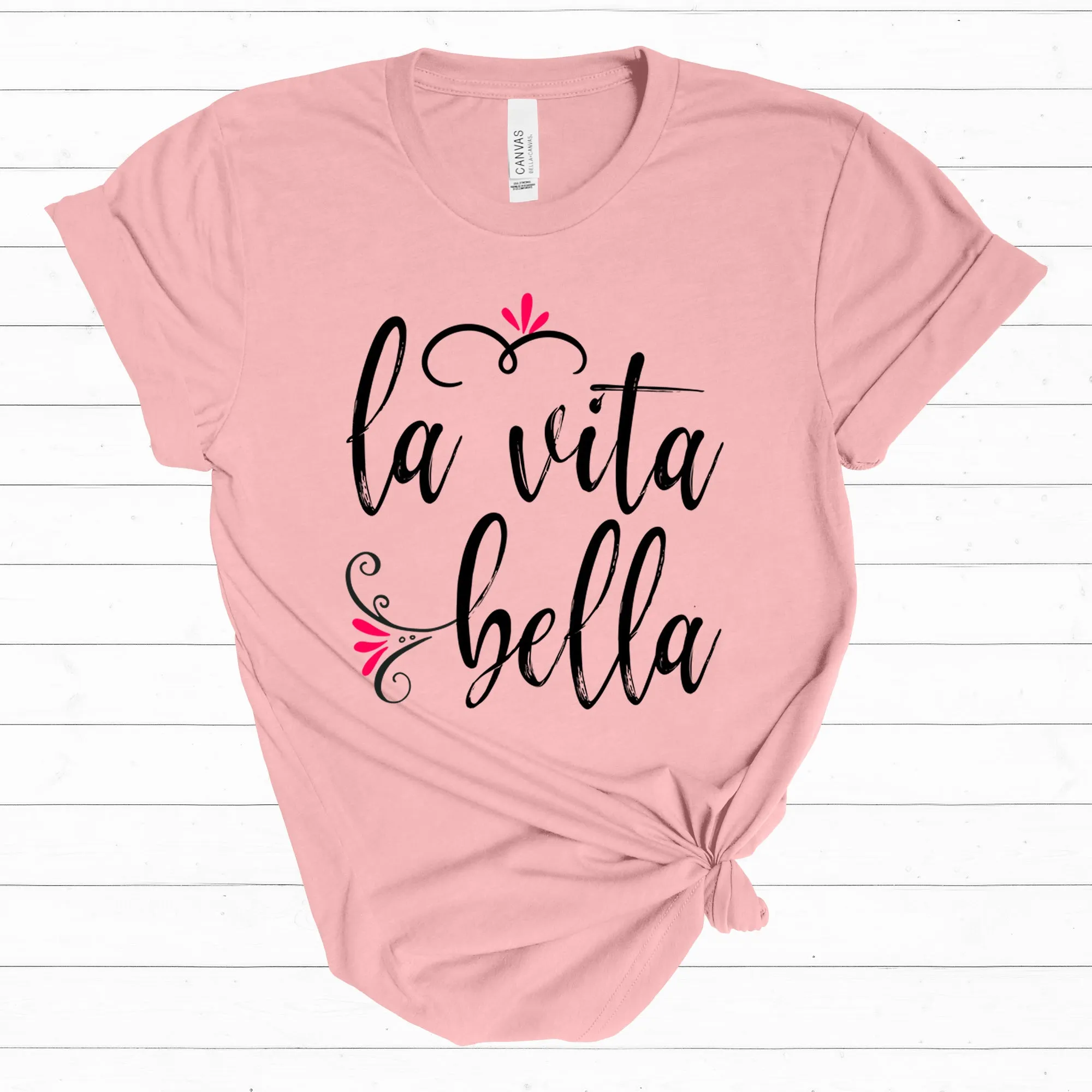 The Bella Vita Good Life World Travel Lover T-shirt | Italy Travel Gift | Unisex Jersey T-shirt