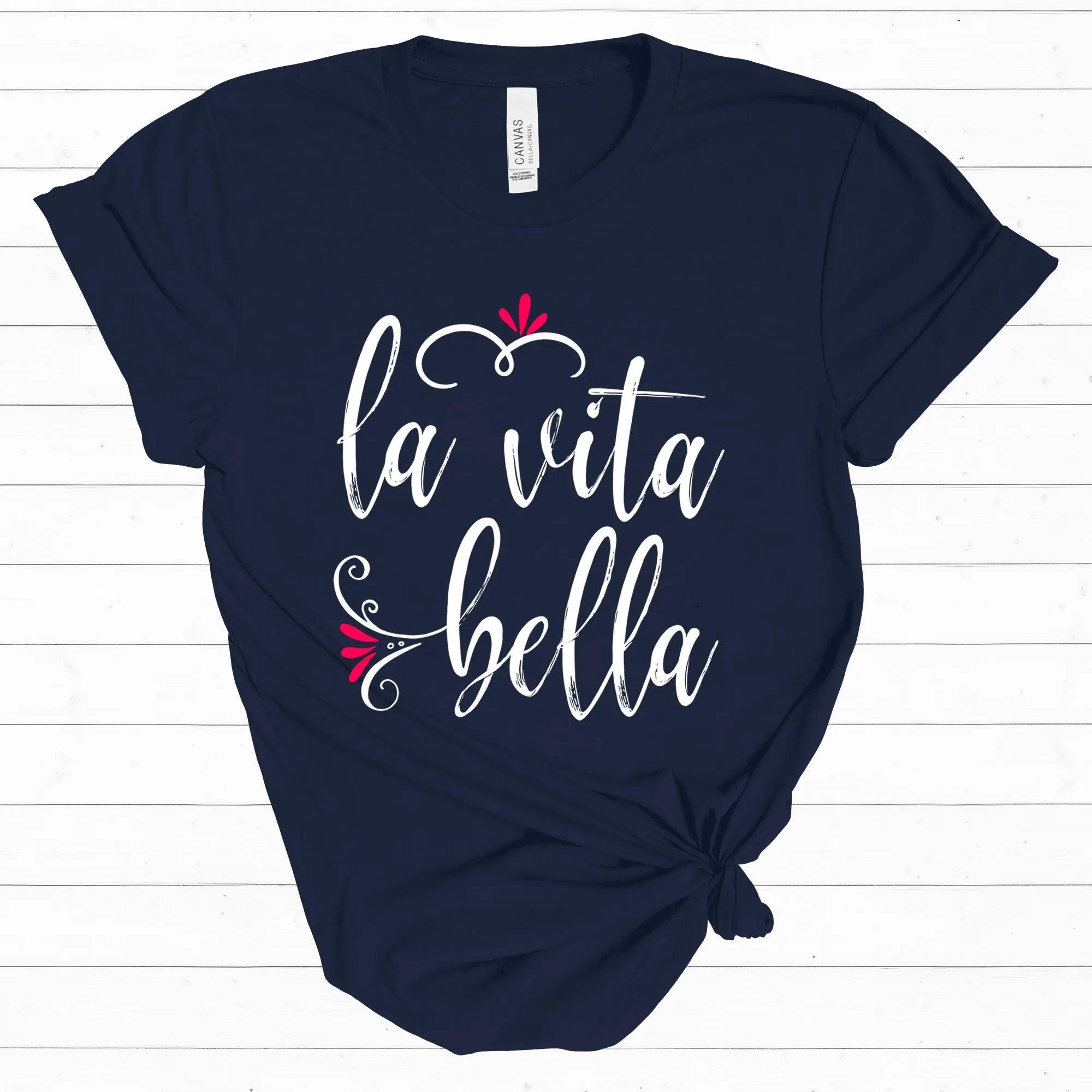 The Bella Vita Good Life World Travel Lover T-shirt | Italy Travel Gift | Unisex Jersey T-shirt