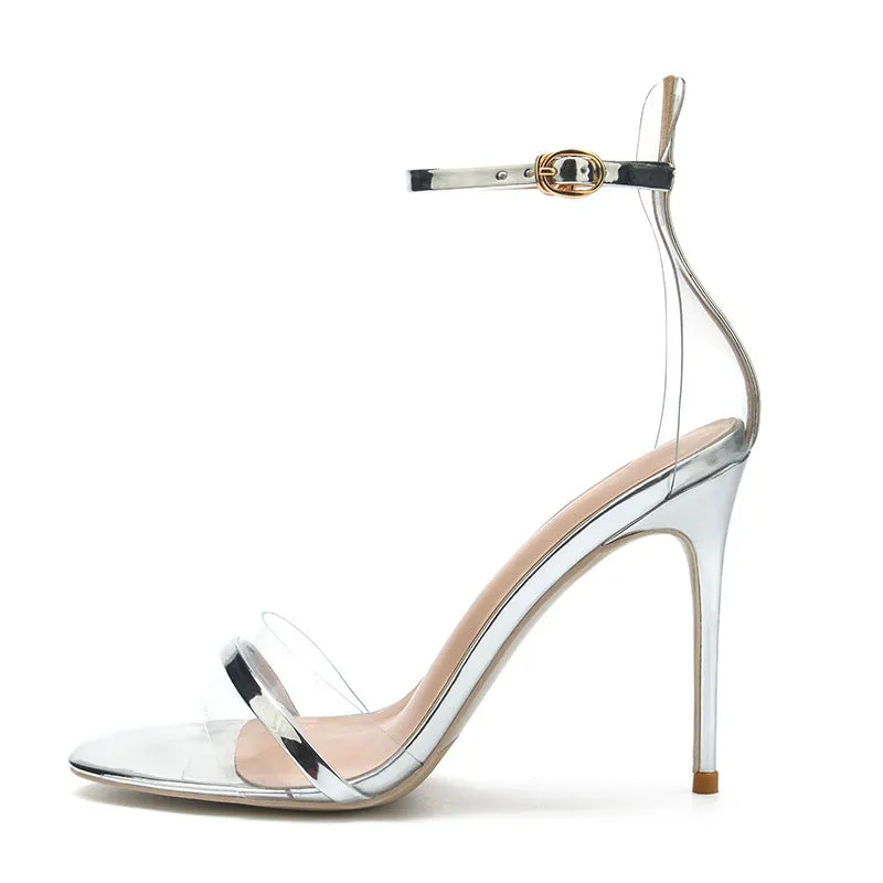 Trendy Open-Toe Ankle Strap Breathable High Heels Shoes