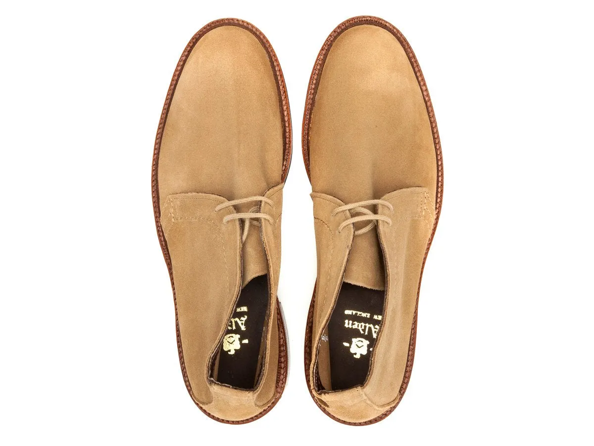 Unlined Chukka Boot Tan Suede E-width