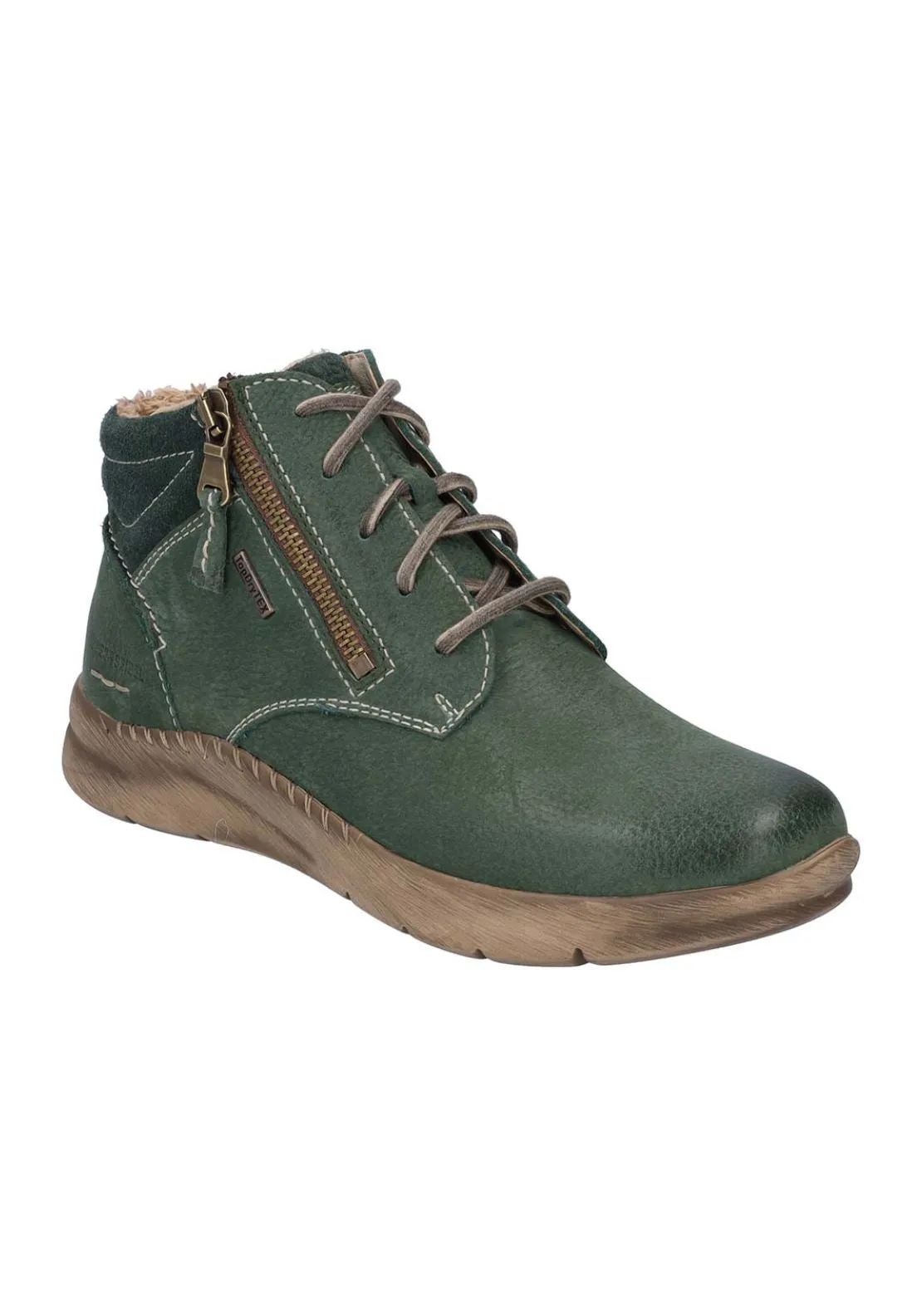 Waterproof Soft Nubuck Side Zip  Shoe - Green